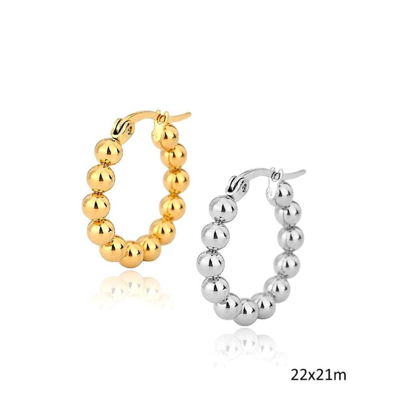 S.Steel Hoop Earrings
