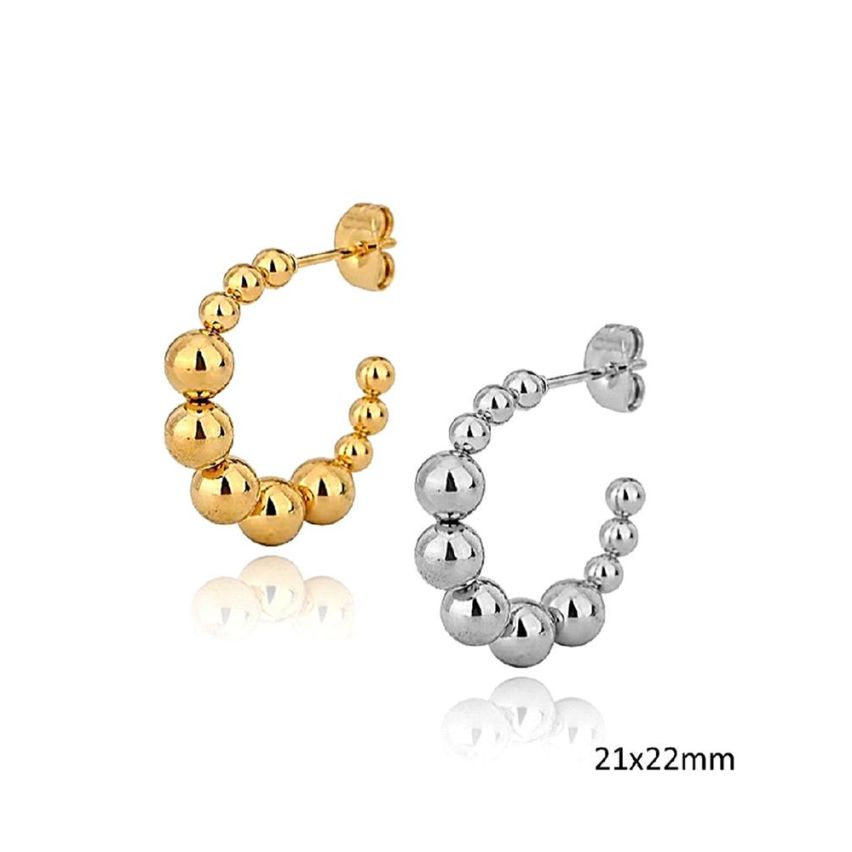 S.Steel Hoop Earrings