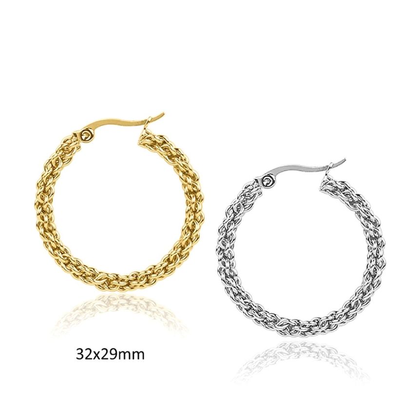 S.Steel Hoop Earrings
