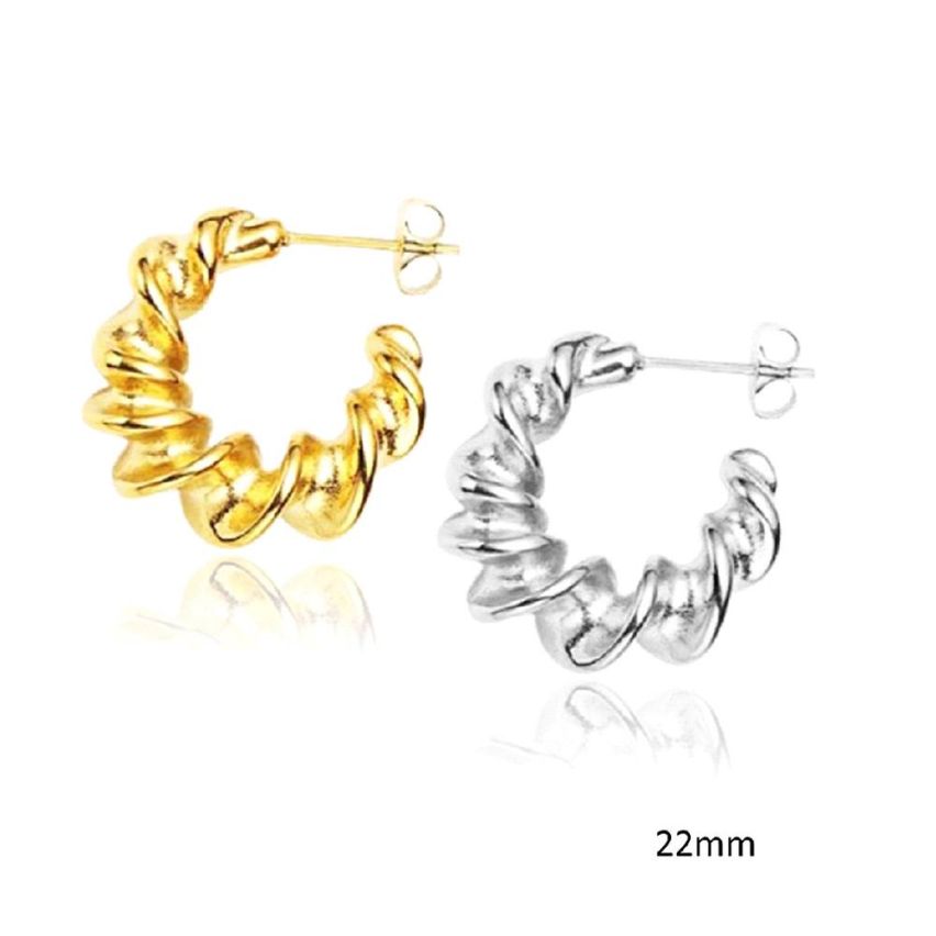 S.Steel Hoop Earrings