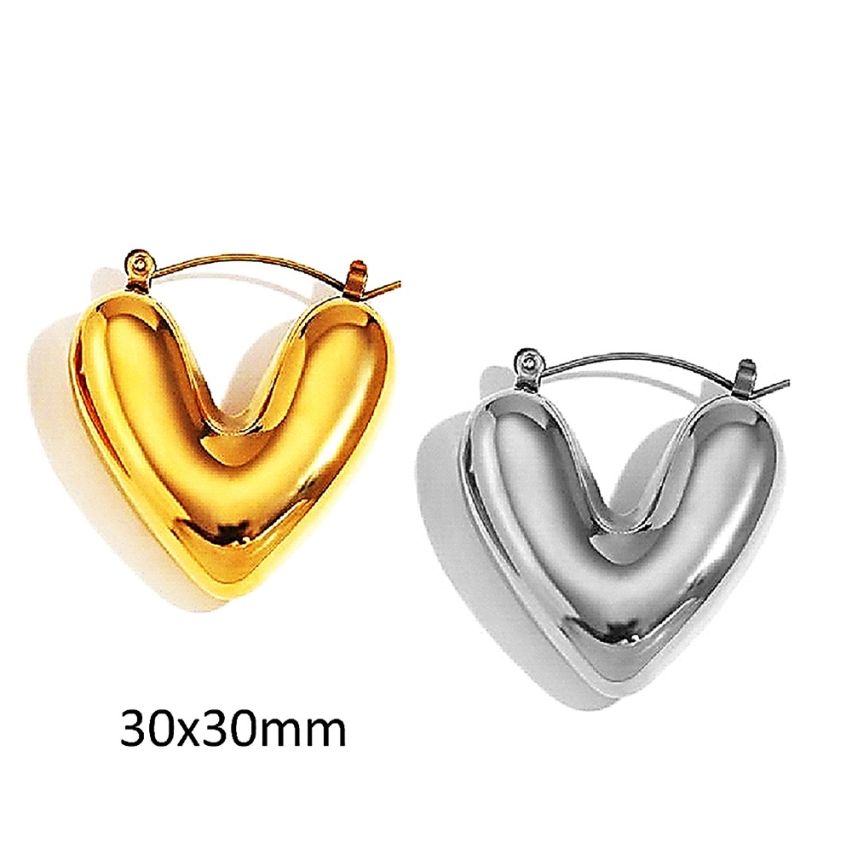 S.Steel Hoop Earrings