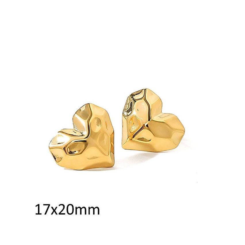 Gold Plating S.Steel Smooth Earrings