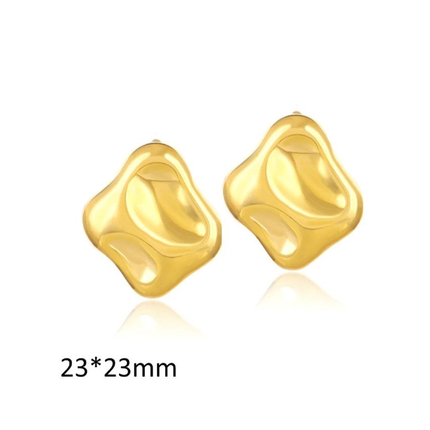 Gold Plating S.Steel Smooth Earrings
