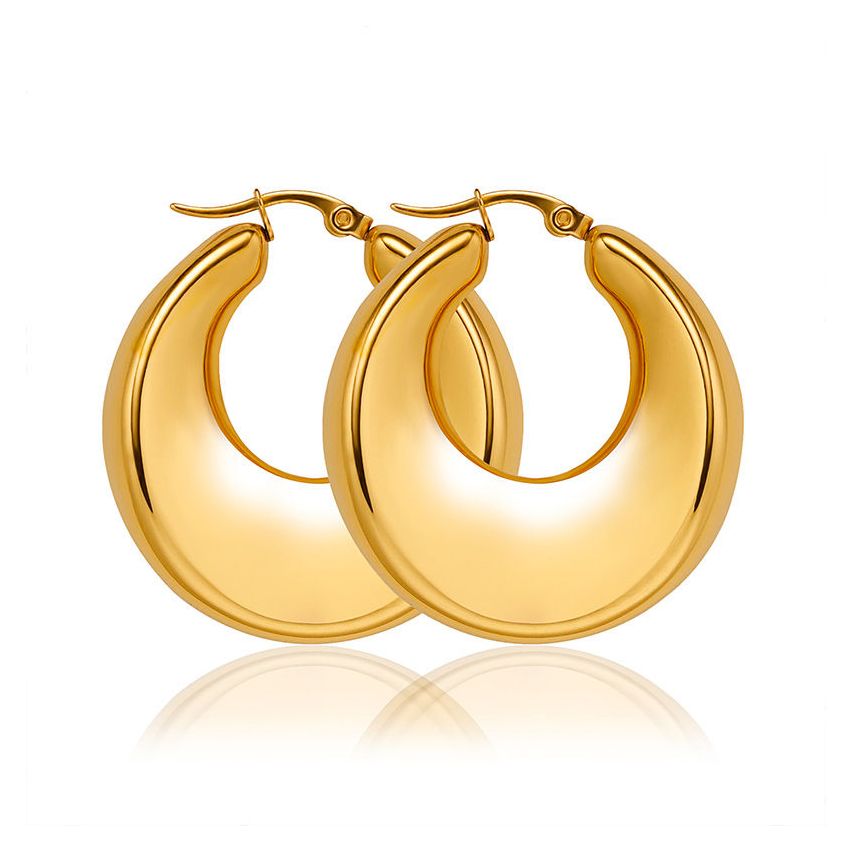 S.Steel Hoop Earrings