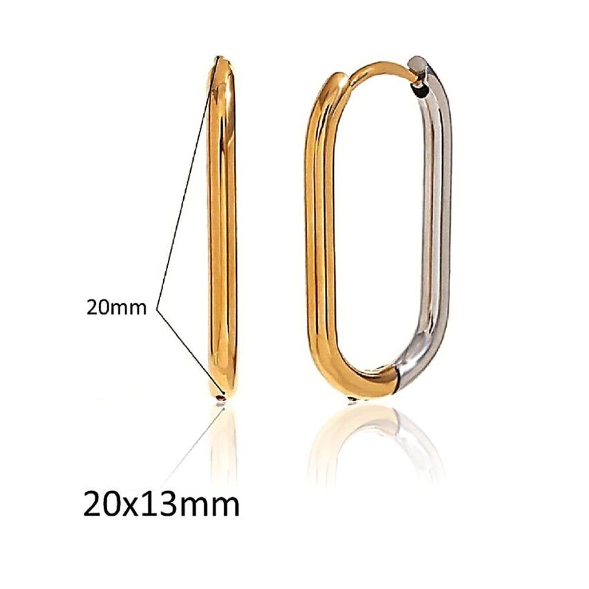 Two plating color  S.Steel Hoop (Standard) Earrings