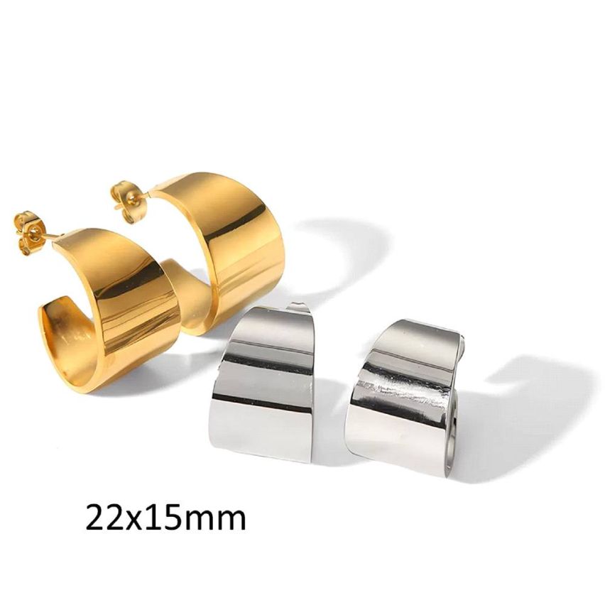 S.Steel Hoop Earrings