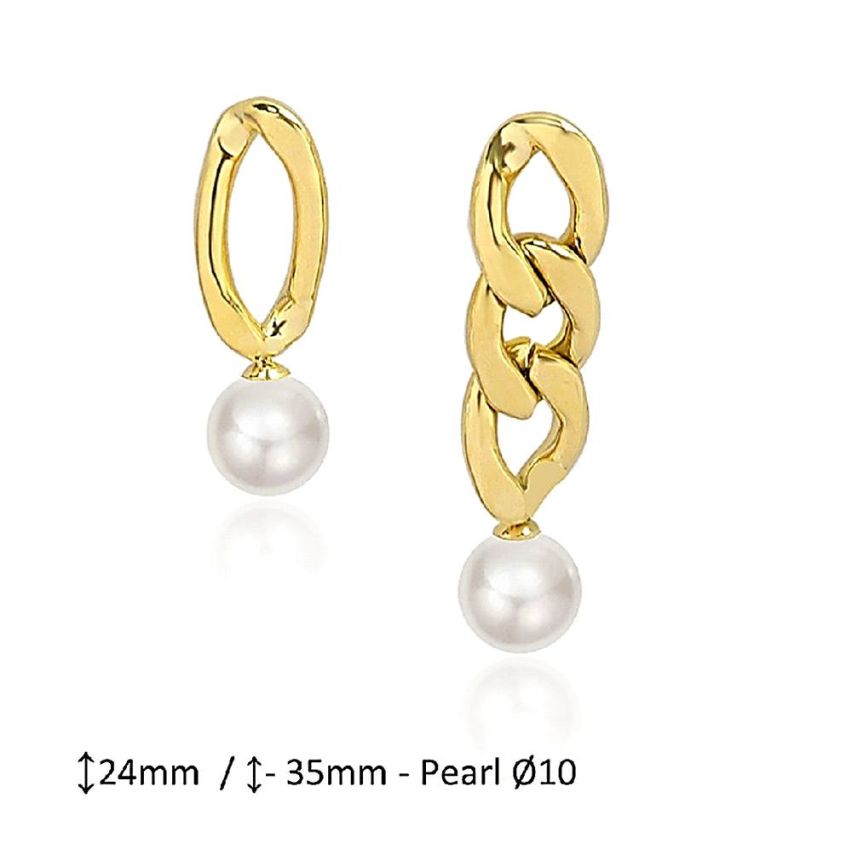 S.Steel Pearls Earrings