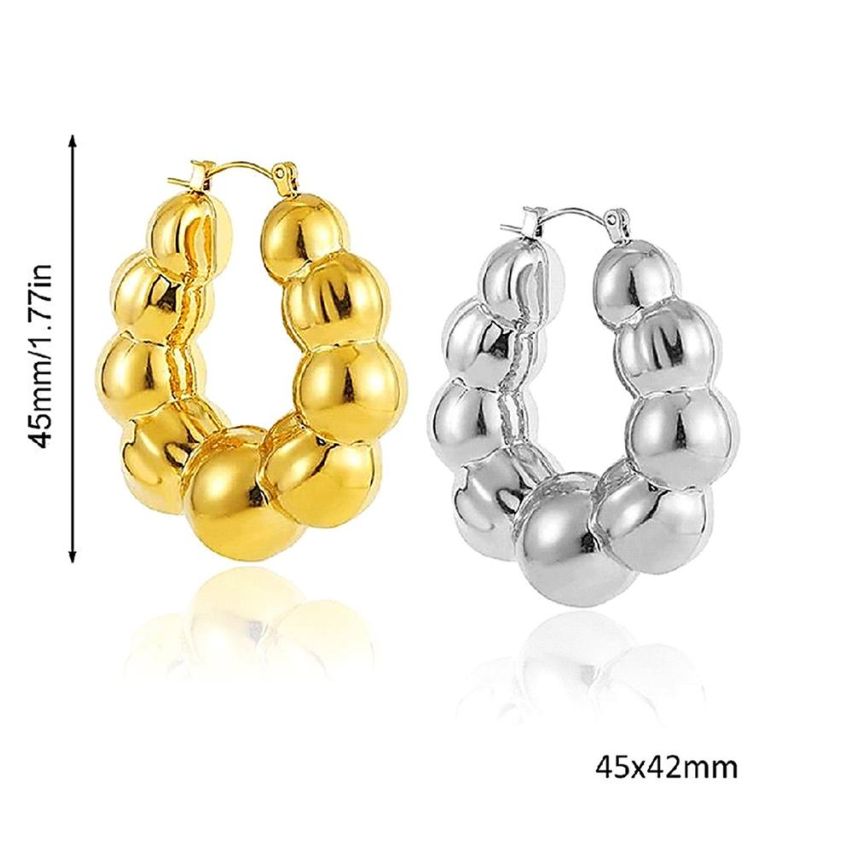 S.Steel Hoop Earrings