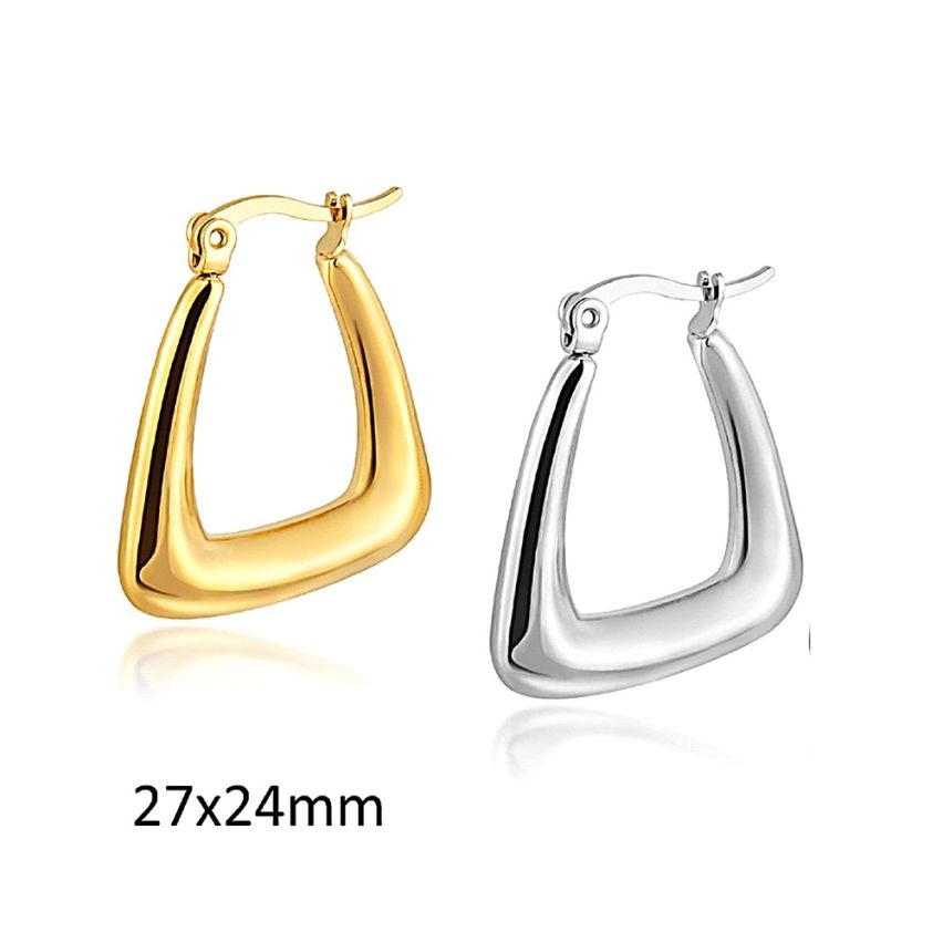 S.Steel Hoop Earrings