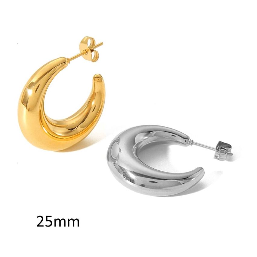 S.Steel Hoop Earrings