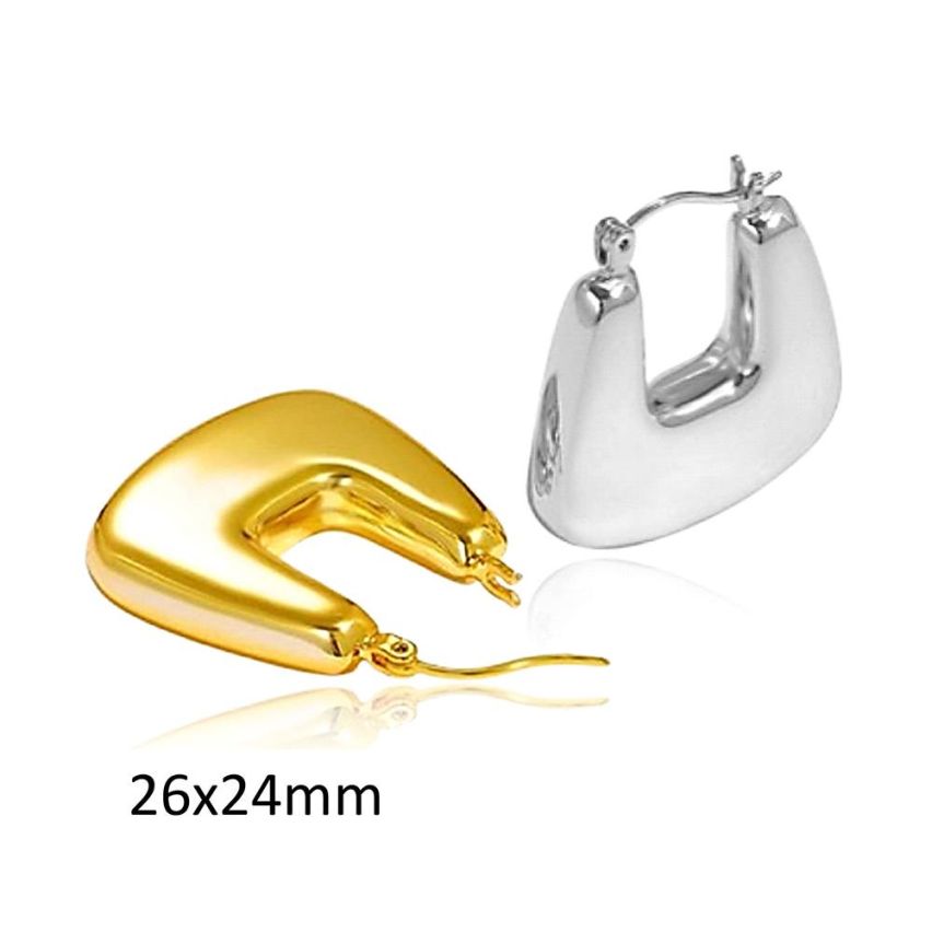 S.Steel Hoop Earrings
