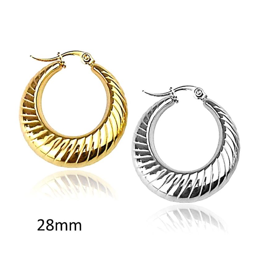 S.Steel Hoop Earrings