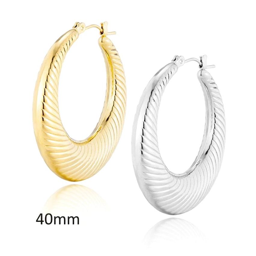 S.Steel Hoop Earrings
