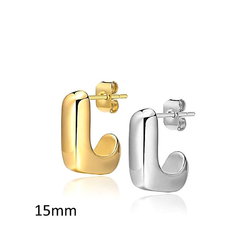 S.Steel Hoop Earrings