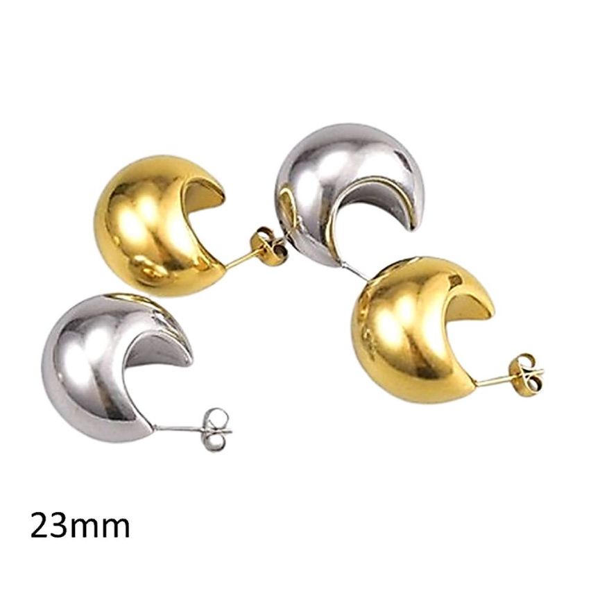 S.Steel Smooth Earrings