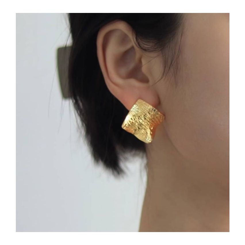 Gold Plating S.Steel Geometric Earrings