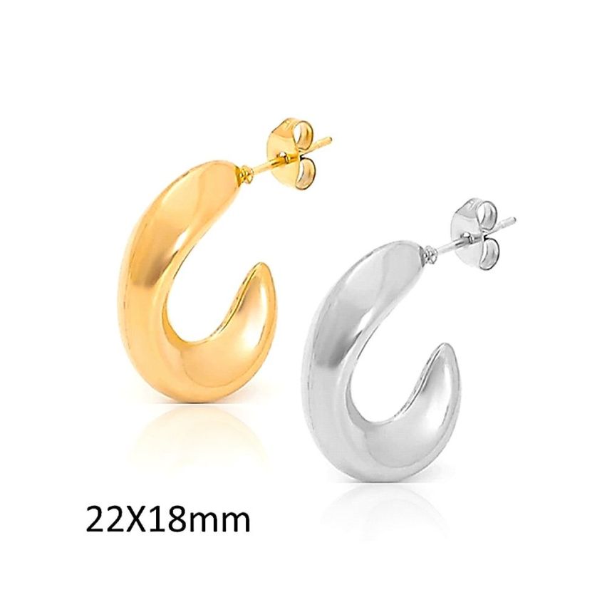 S.Steel Hoop Earrings
