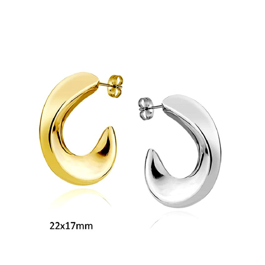 S.Steel Hoop Earrings