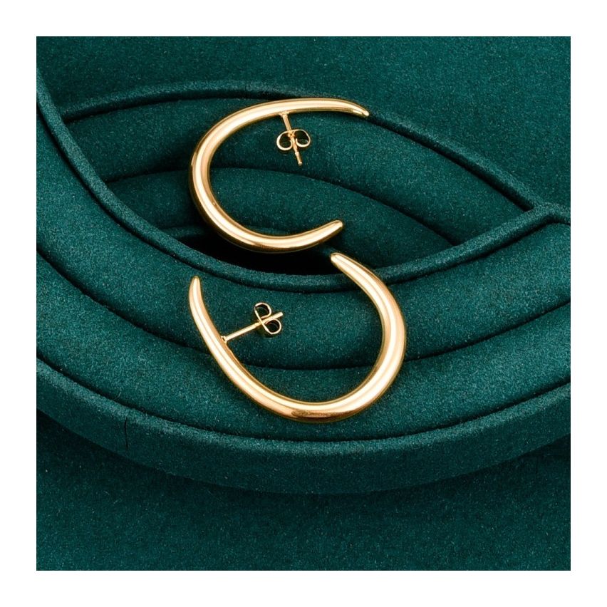 Gold Plating S.Steel Smooth Earrings