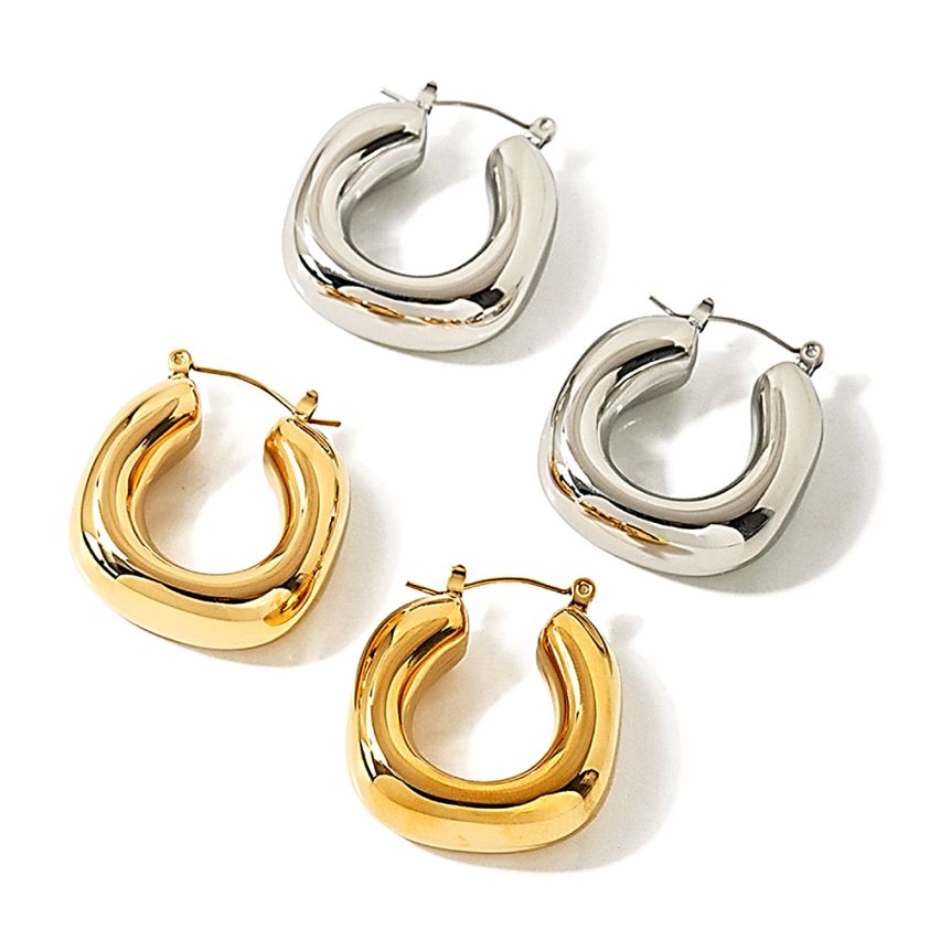 S.Steel Hoop Earrings