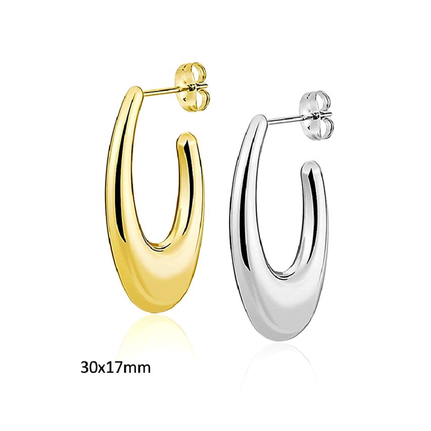 S.Steel Hoop Earrings