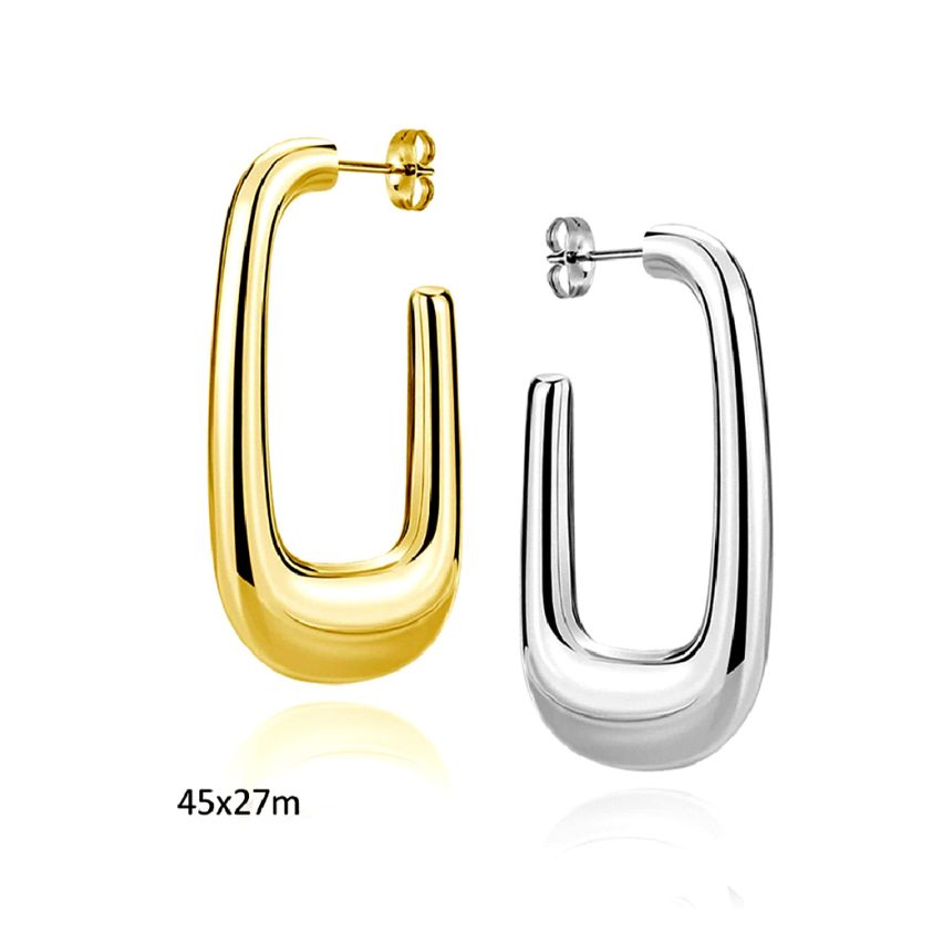 S.Steel Hoop Earrings