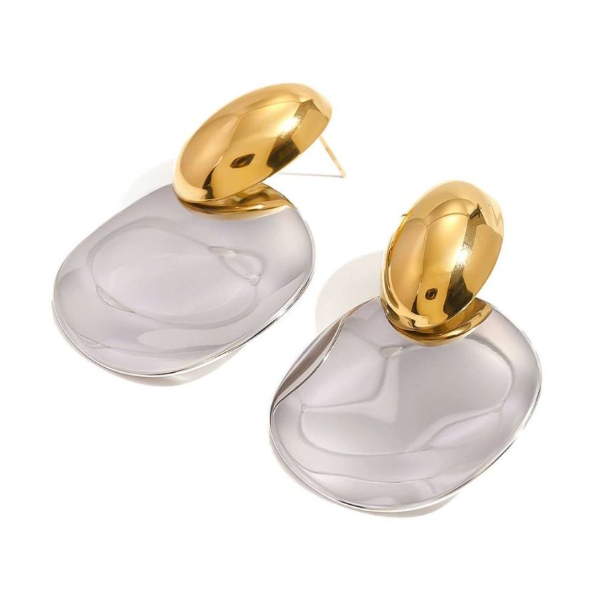Two plating color  S.Steel Long Earrings