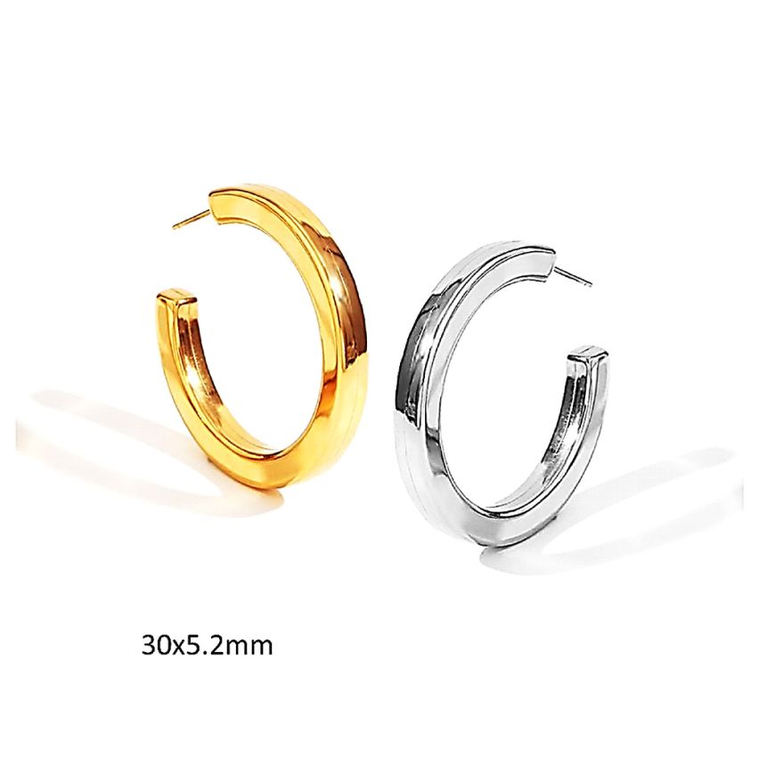 S.Steel Hoop (Standard) Earrings