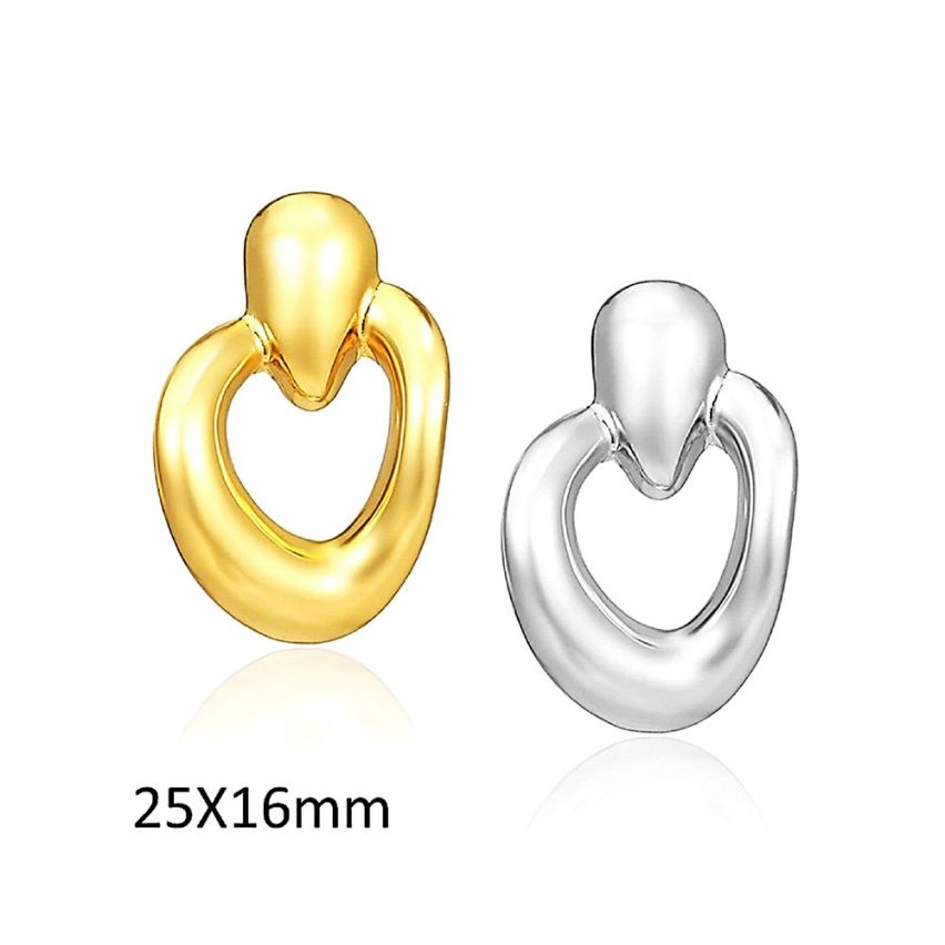 S.Steel Smooth Earrings