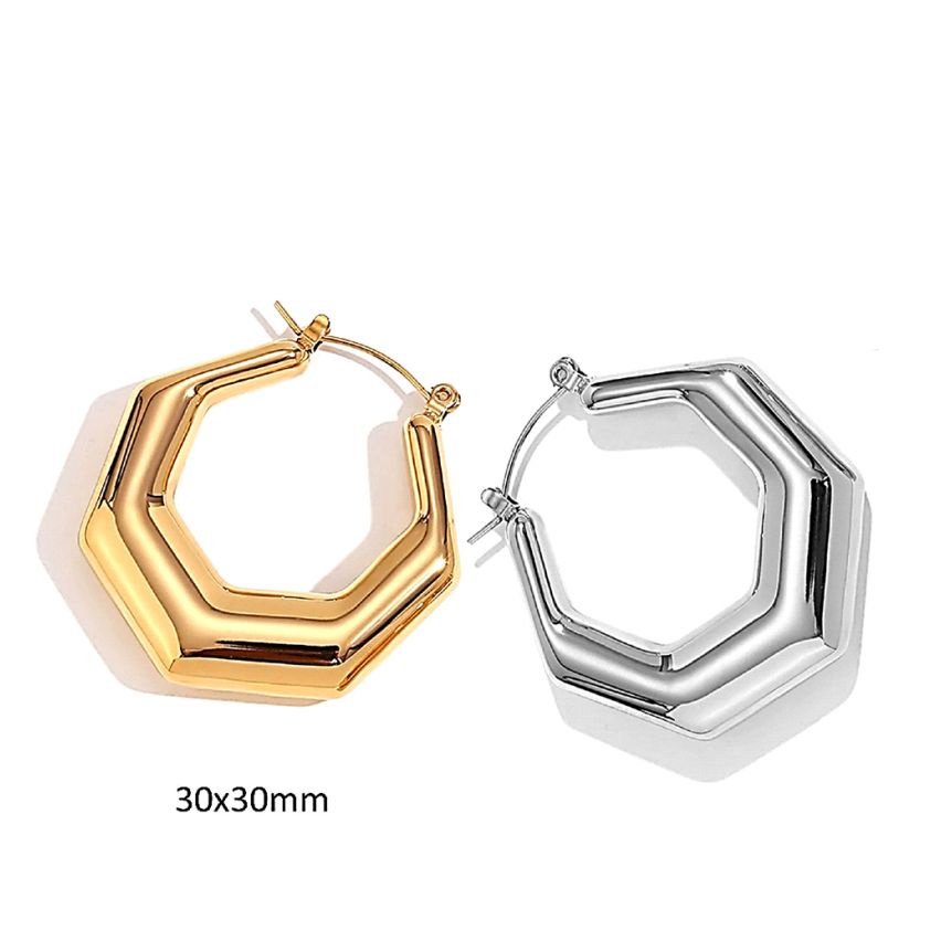 S.Steel Hoop Earrings