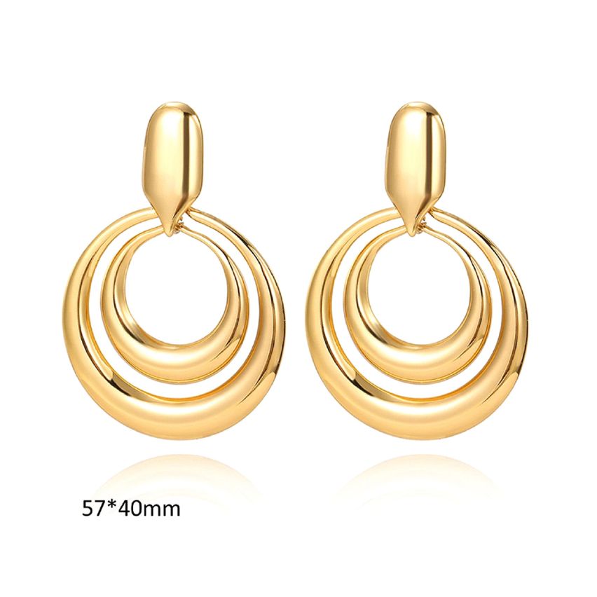Gold Plating S.Steel Long Earrings
