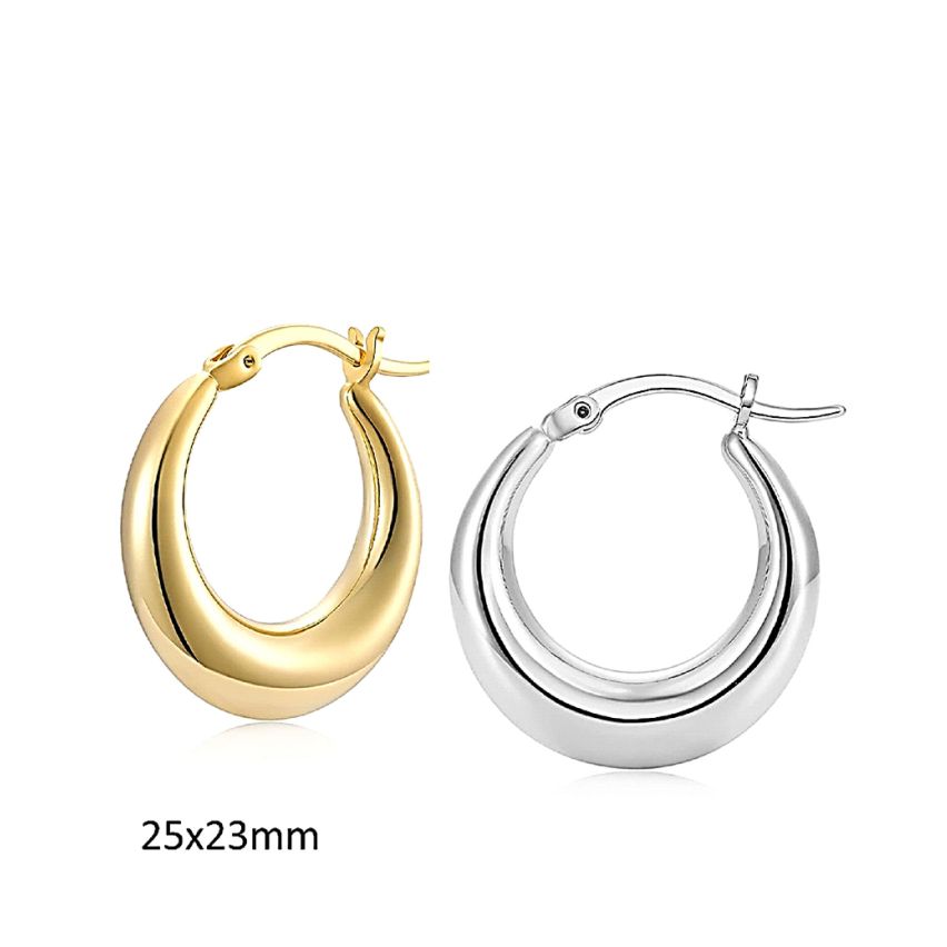 S.Steel Hoop Earrings