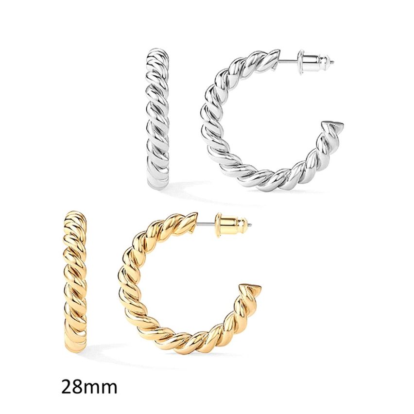 S.Steel Hoop Earrings