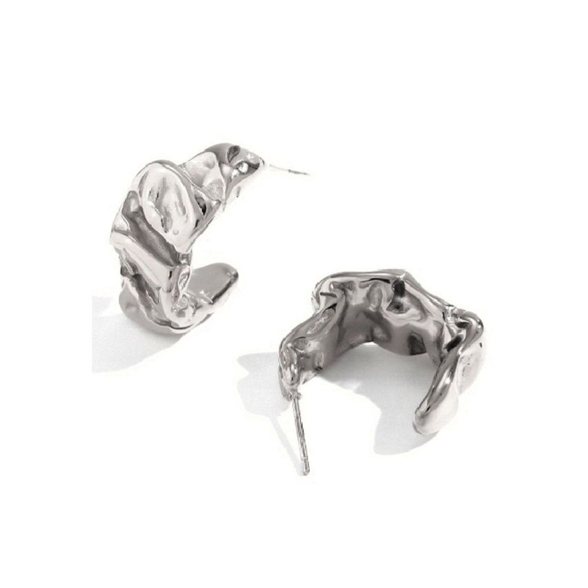 S.Steel Texture Earrings