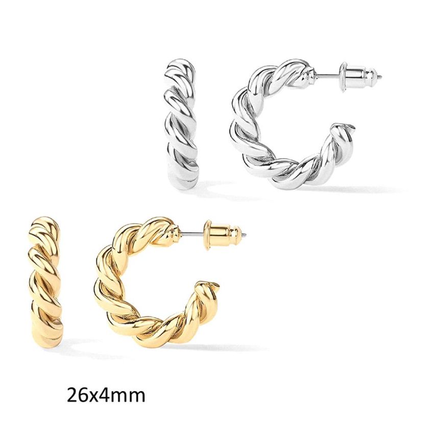 S.Steel Hoop Earrings