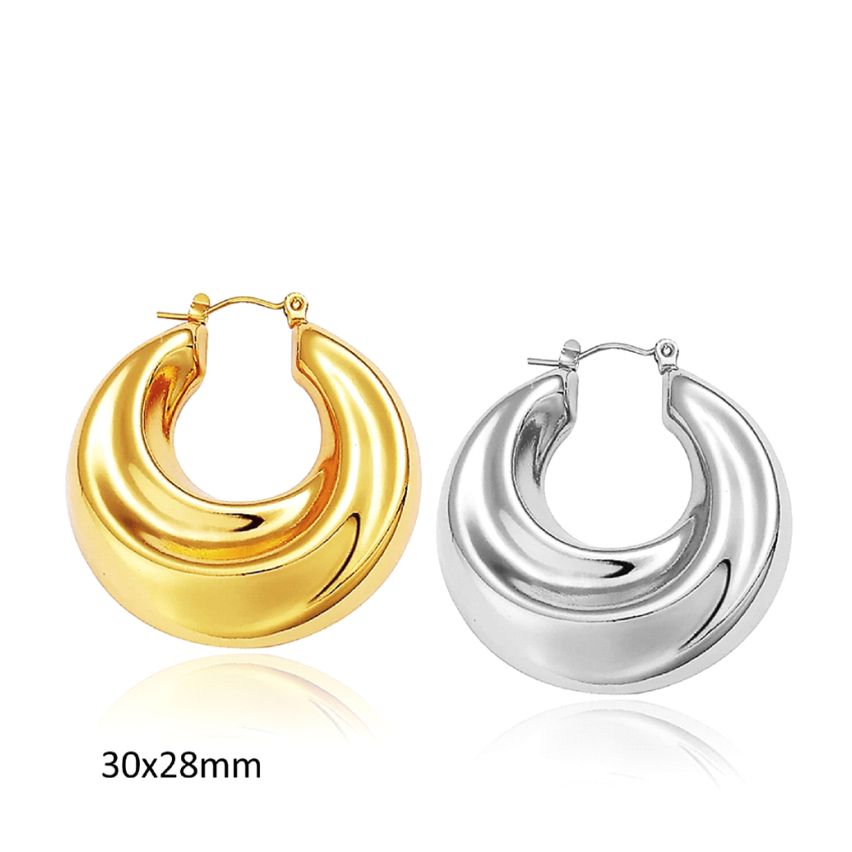 S.Steel Hoop Earrings