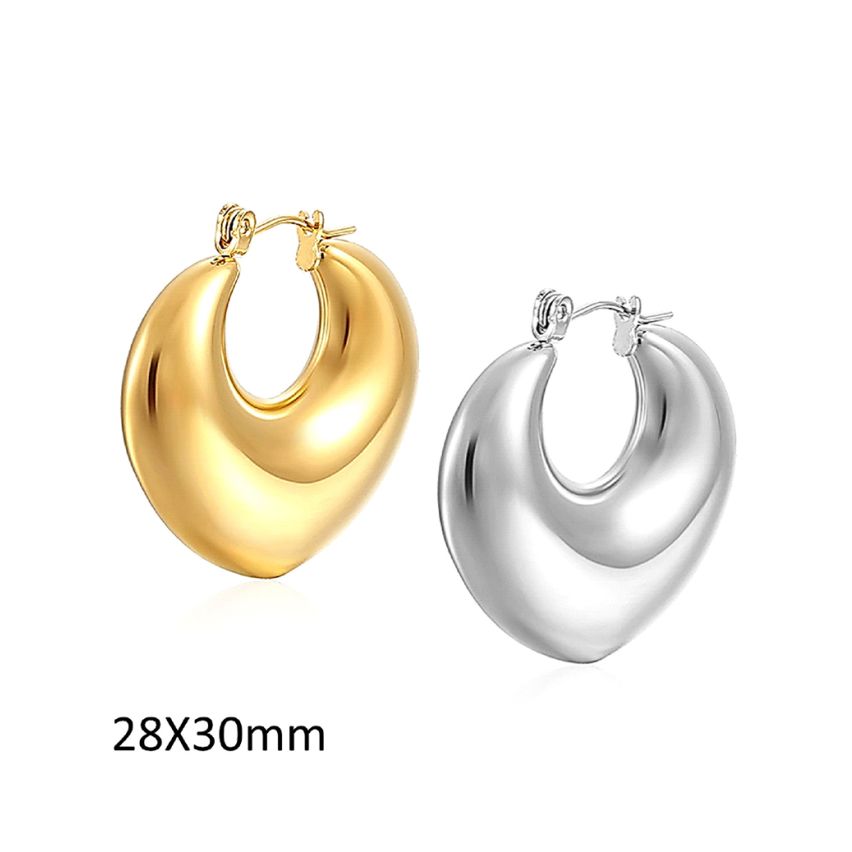 S.Steel Hoop Earrings