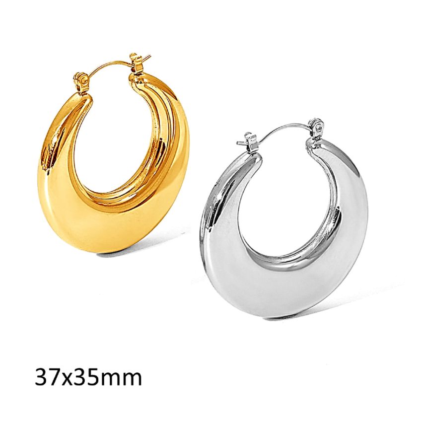 S.Steel Hoop Earrings
