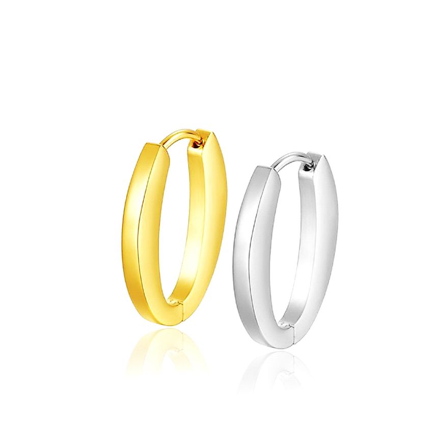 S.Steel Hoop Earrings