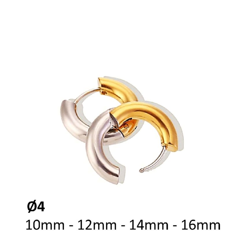 Two plating color  S.Steel Hoop (Standard) Earrings