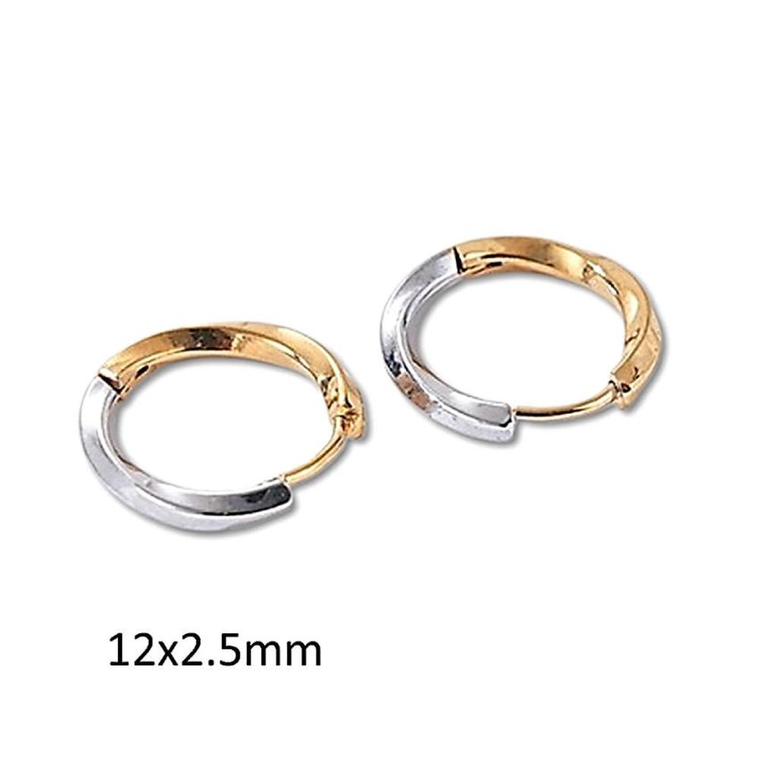 Two plating color  S.Steel Hoop (Standard) Earrings