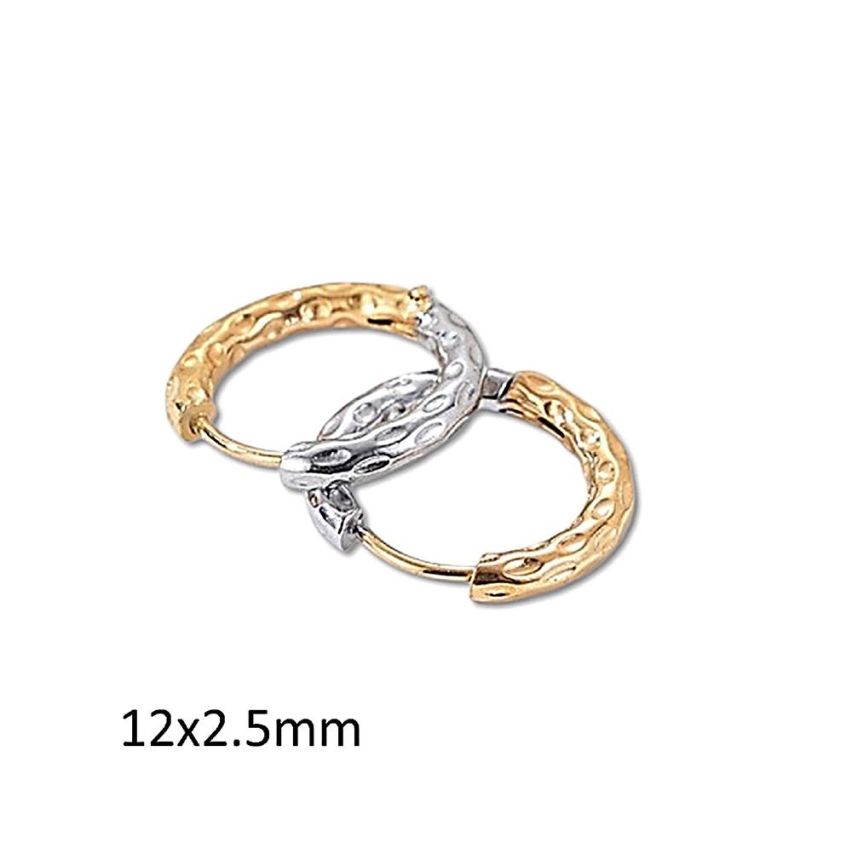 Two plating color  S.Steel Hoop (Standard) Earrings