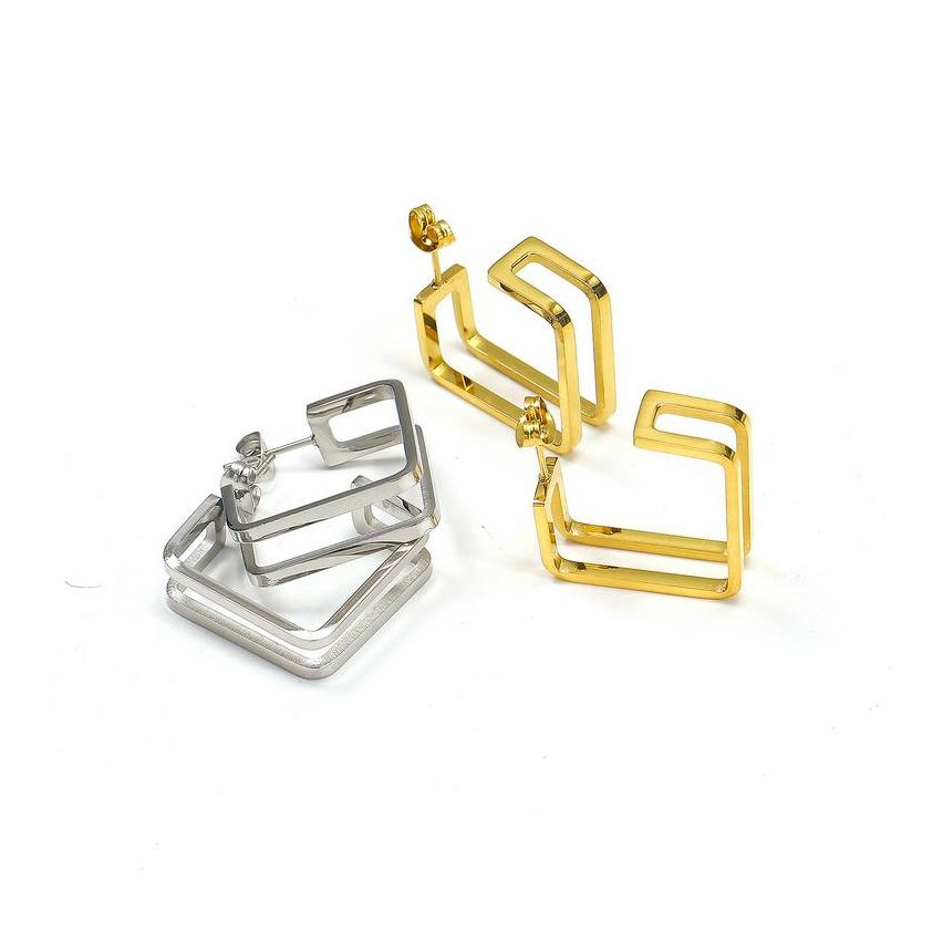 S.Steel Hoop Earrings