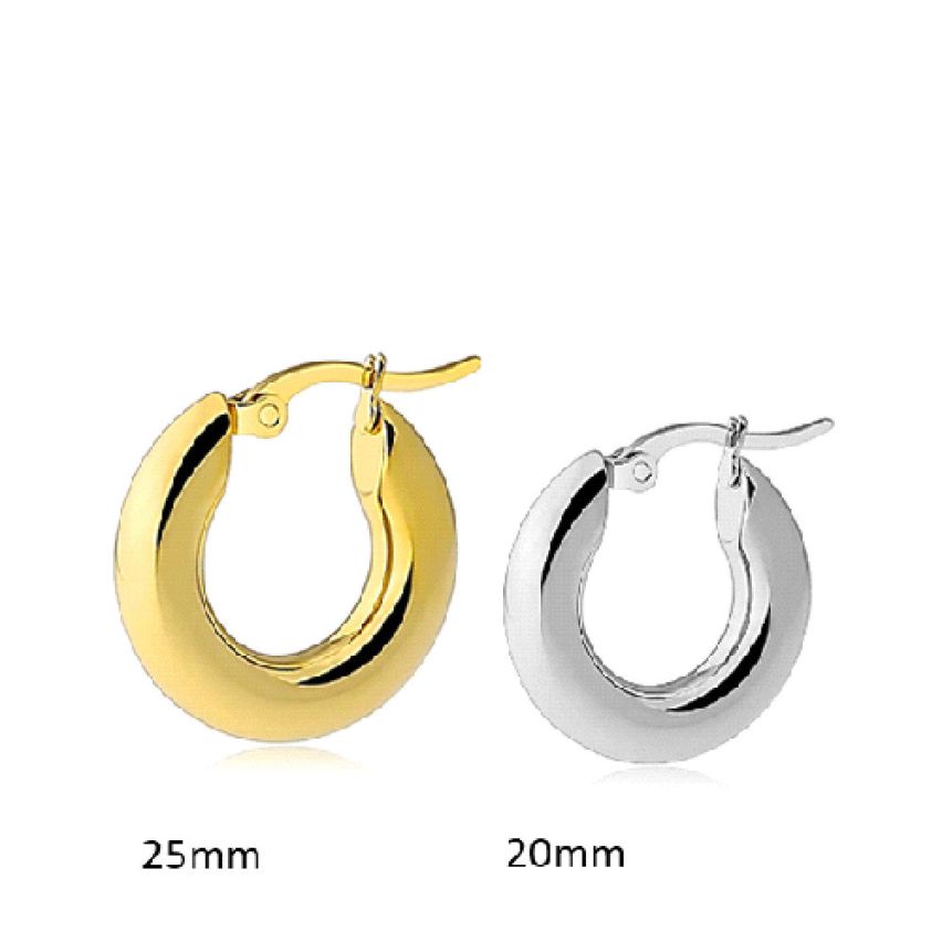 S.Steel Hoop Earrings