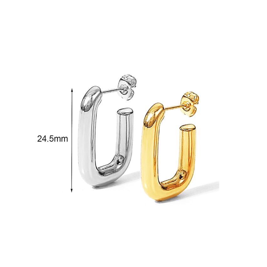 S.Steel Hoop Earrings