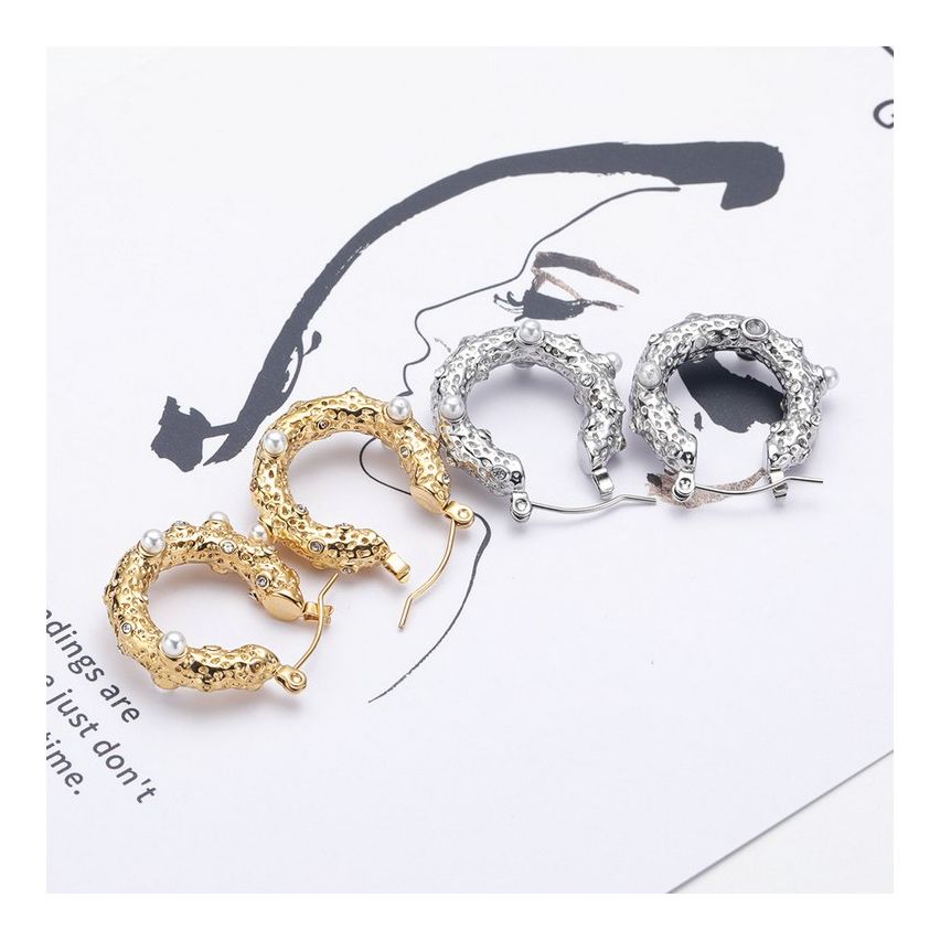 S.Steel Texture Earrings