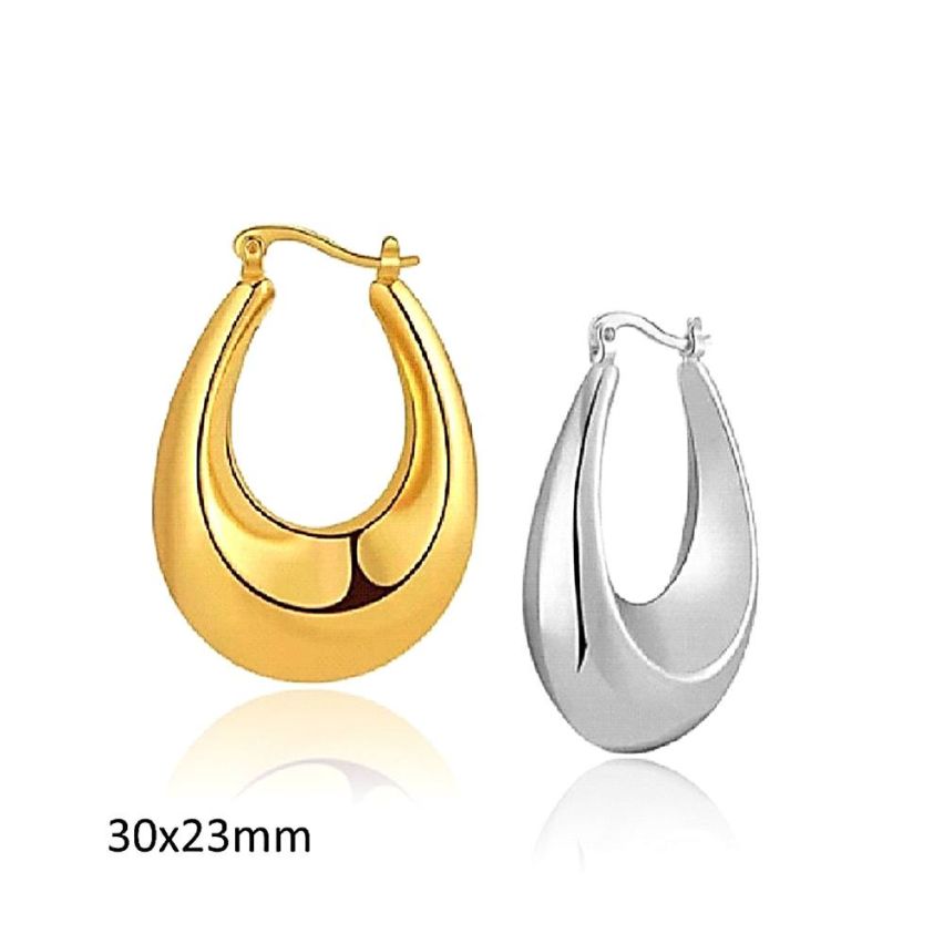 S.Steel Hoop Earrings