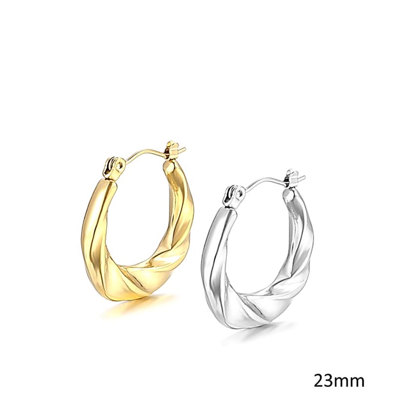 S.Steel Hoop Earrings