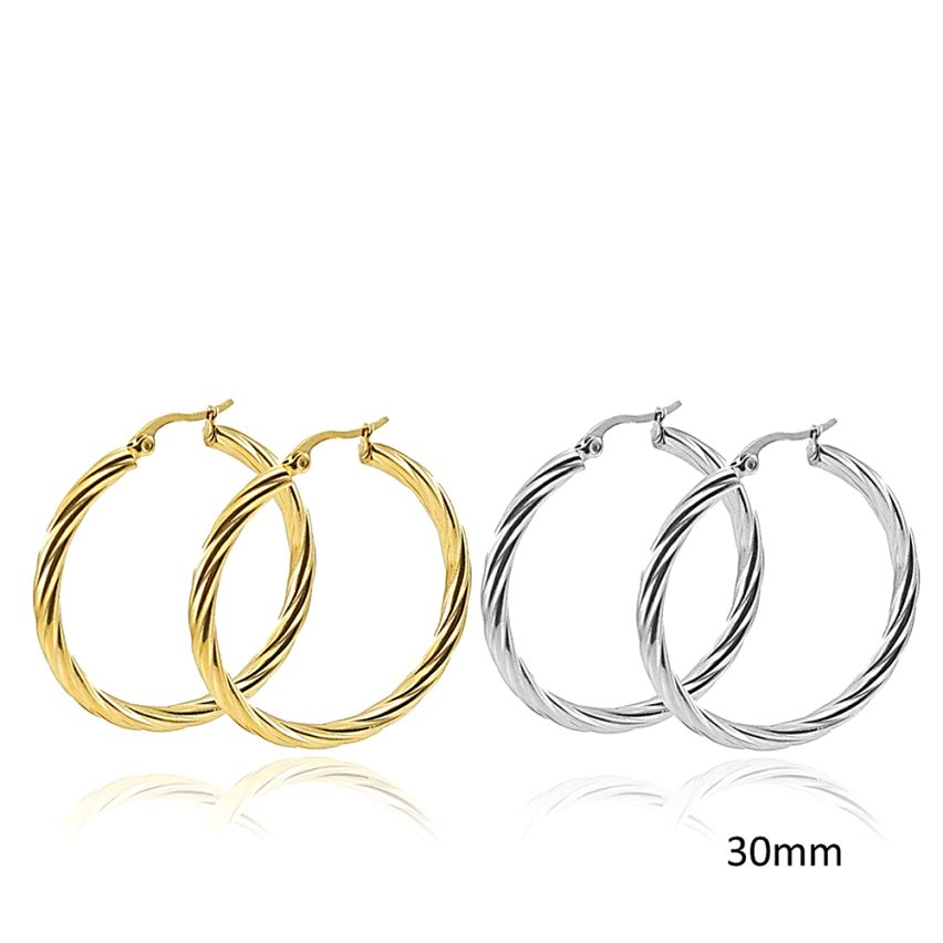 S.Steel Hoop (Standard) Earrings