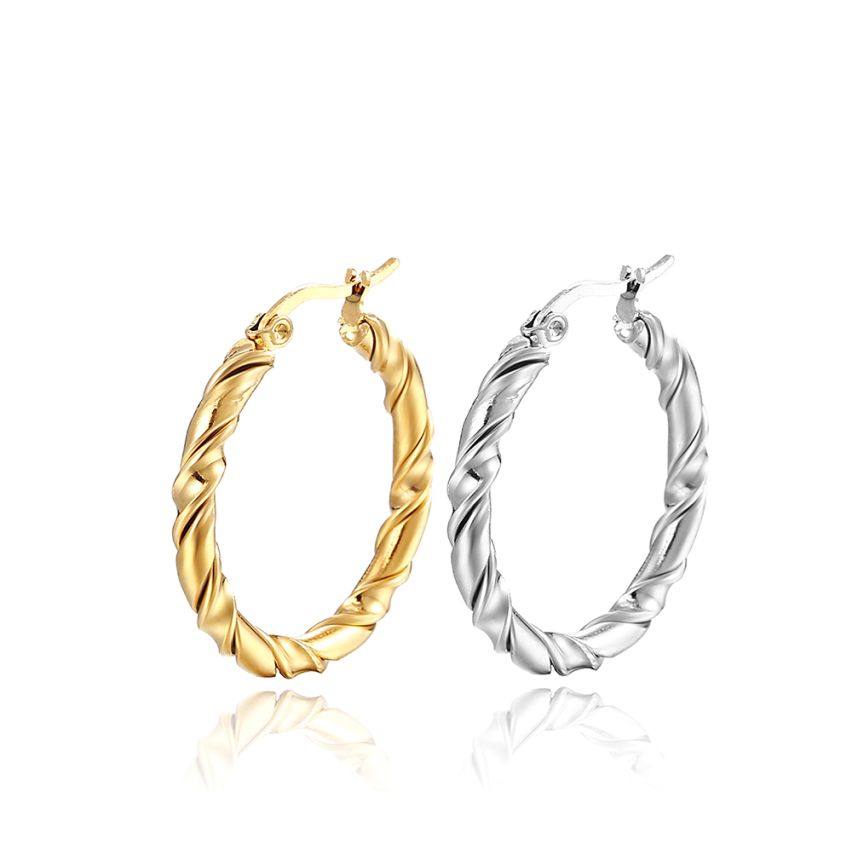 S.Steel Hoop Earrings